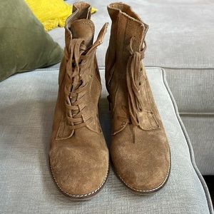 Tan suede booties Lucky Brand
